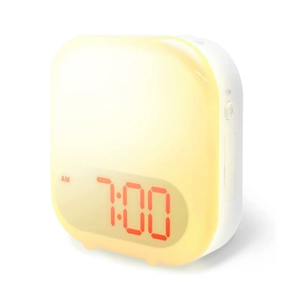 GDT 光振動 目覚まし時計 ホワイト COC-01 大音量 デジタル 振動 照明 光 光る 光で起きる 暗くても見える