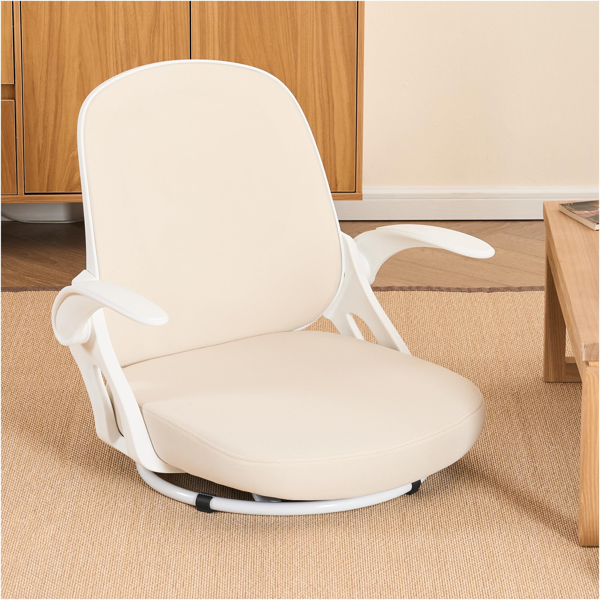 座椅子 回転座椅子 腰が痛くならない 360度回転 人間工学 デスクチェア 通気性 椅子 メッシュ 肘掛け付き 高齢者 立ち上がりやすい 在宅ワーク 10分簡単組み立て こたつ用 【2色選択可能】