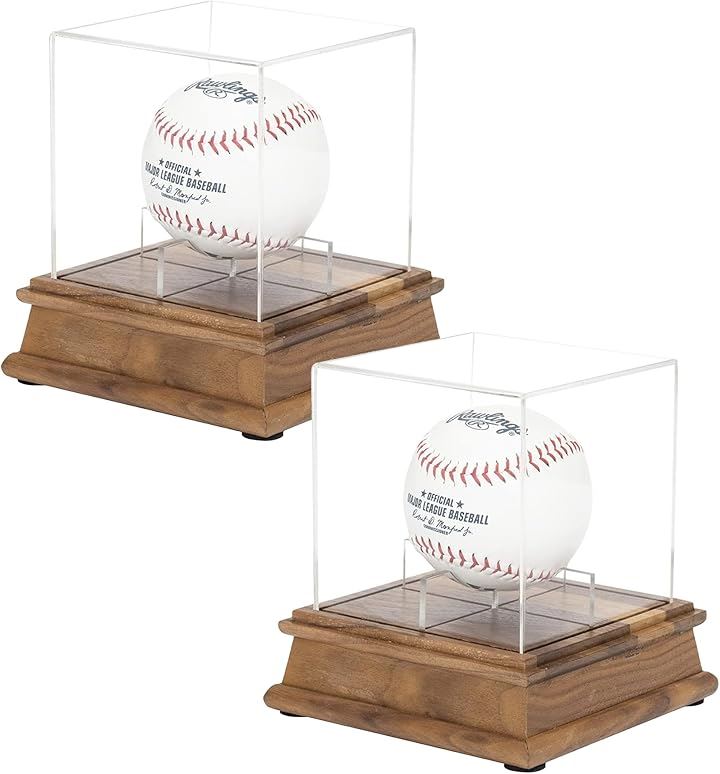 サインボールケース ジェルボール 野球ボールケース ボール入れ ディスプレイケース マネーボール(クリア, 2個セット)