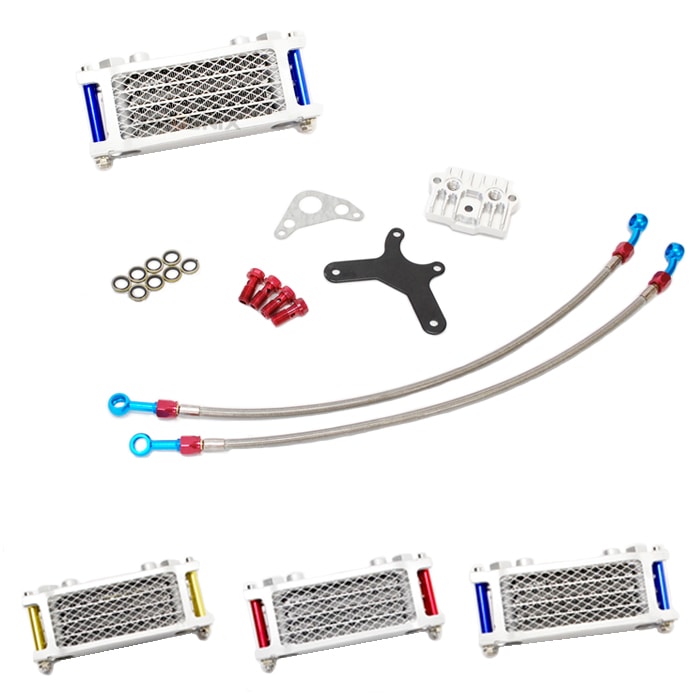 ATV モンキー ゴリラ ダックス シャリー バギー 汎用 アルミ製 オイルクーラー セット 3段 4段