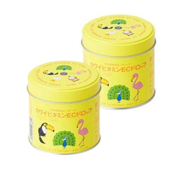 カワイ ビタミンECドロップ 肝油ドロップ 河合 180粒 2個 黄 送料無料 栄養機能食品（V.EV.C）カワイビタミンECドロップ