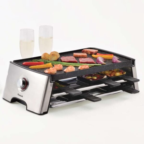 グリルプレート ホームパーティーグリル ラクレット ミニパン付き 両面プレート （ 1300W ホッ