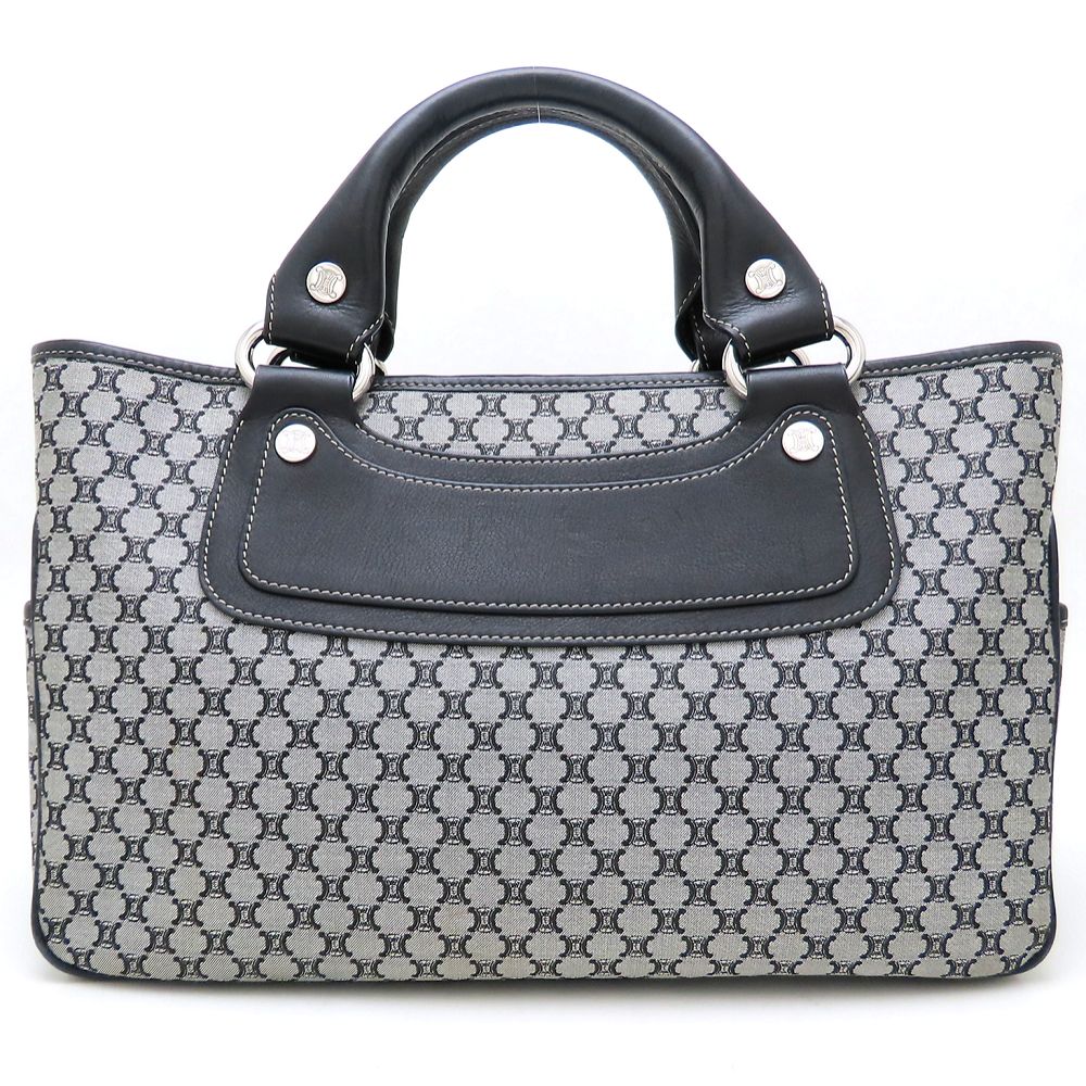 ブギーバッグ ハンドバッグ マカダム キャンバスxレザー グレー ブラック/352445【中古】