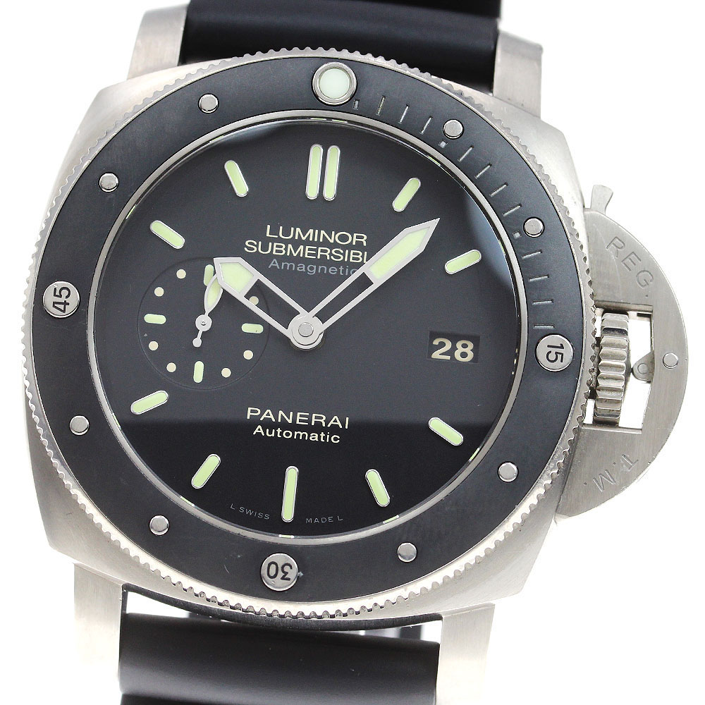 パネライ PANERAI PAM00389 ルミノール1950 サブマーシブル アマグネティック3デイズ チタニオ 自動巻き メンズ _824378【中古】