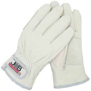 （まとめ）ヤギ革＆牛革手袋 (Lサイズ×5セット) ジョブマスター JWG-200L