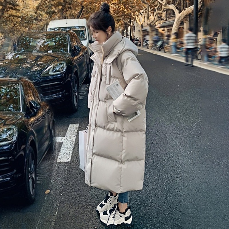 オフシーズンダウンジャケット女性用ミドル丈ルーズイン風ブレッドコート綿コート冬綿ジャケット