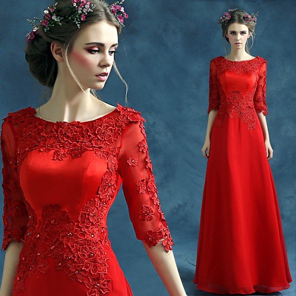 パーティードレス 袖あり 結婚式 フォーマル イブニングドレス カクテルドレス ロングドレス カラー