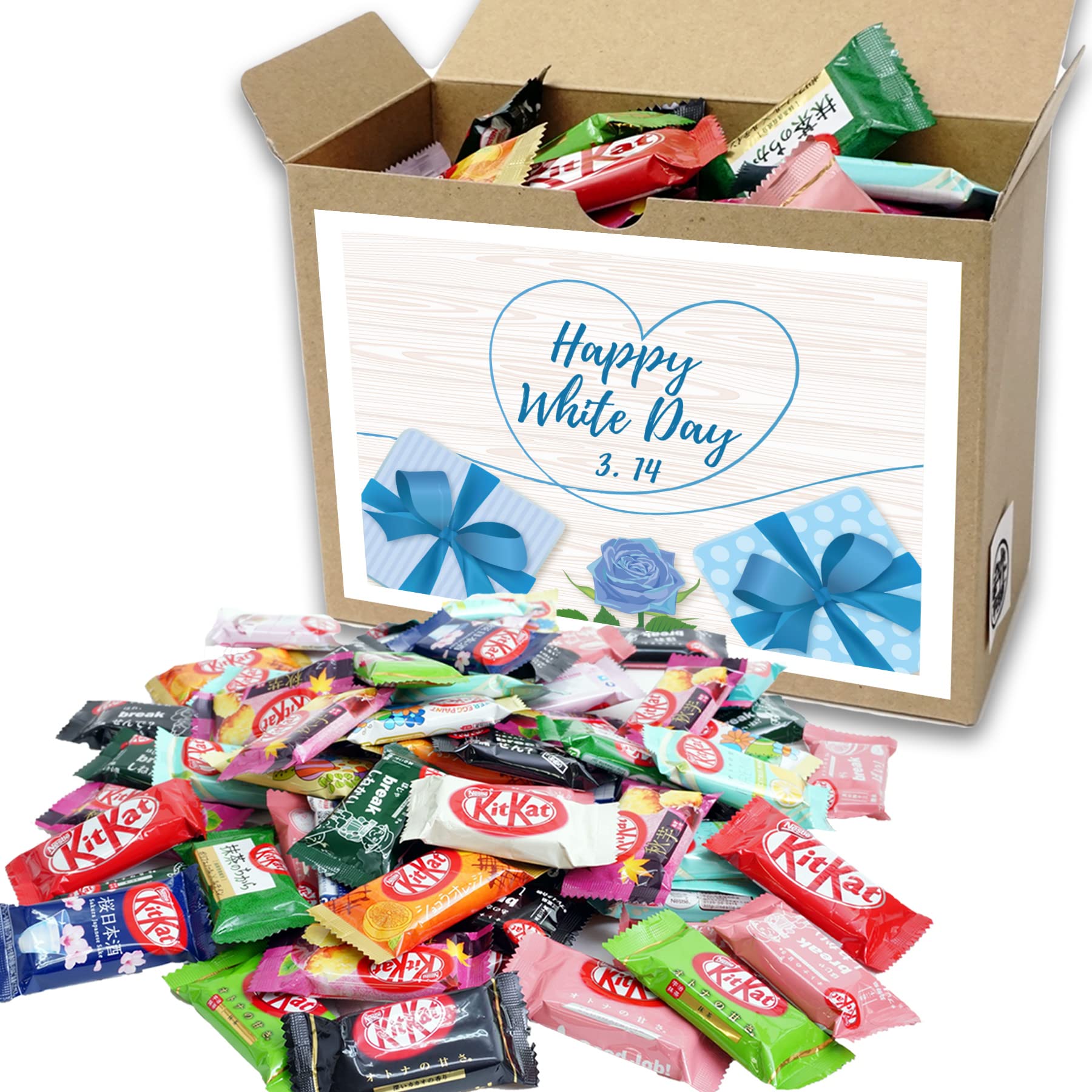 ホワイトデー お返し お菓子 人気 チョコ 可愛い キットカット ミニ 食べ比べ ギフト 詰め合わせ ラッピング (60個入)