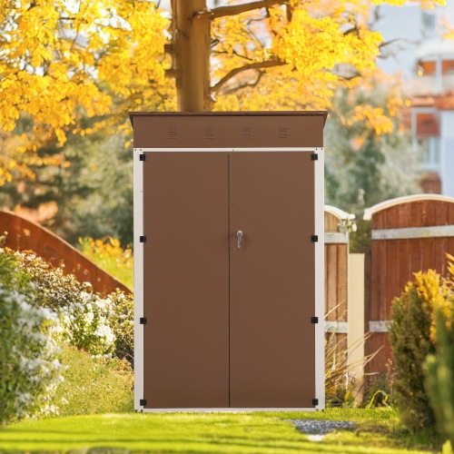 【2025年新仕様】物置 屋外 スチール 倉庫 戸外収納庫 幅123*奥行き90.5*高185 物置き おしゃれ 大型 収納庫 屋外物置 防さび ベランダ 防水 ドア スチール物置 屋外収納 ガーデニ