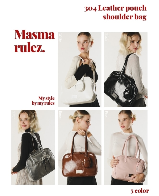 【MASMARULEZ】304 leather pouch shoulder bag