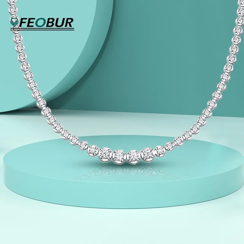 Moissanite-女性のためのスターリングシルバーとゴールドのネックレス,イヤリング,925スターリングシルバー,キュービックジルコニア,ジルコニア,18カラット,1.2カラット