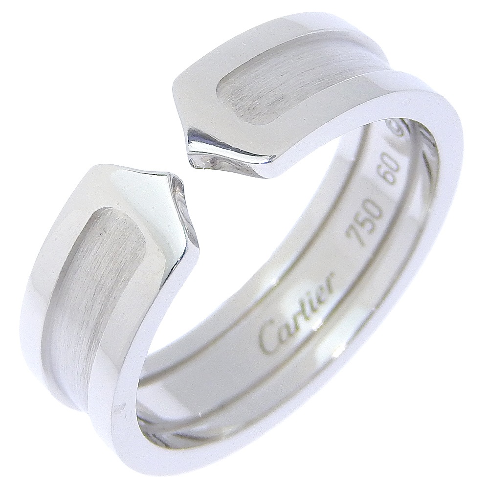 C2 リング・指輪 K18ホワイトゴールド 20号 約8.9g メンズ 中古品 Aランク