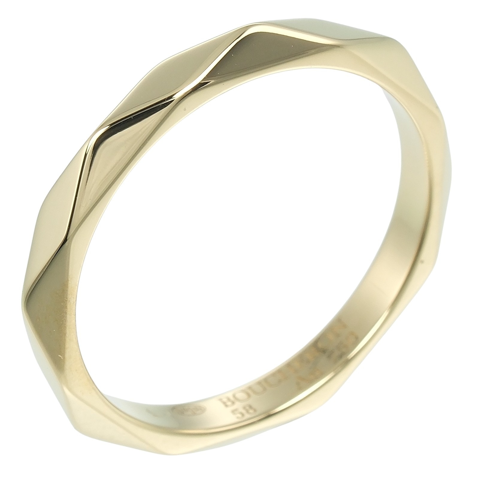 ファセット リング・指輪 K18イエローゴールド 17号 約3.9g メンズ 中古品 Aランク