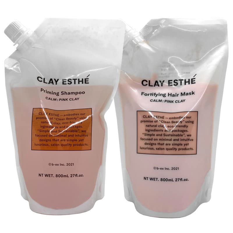 クレイエステ プライミング ピンクシャンプー 800ml マスクピンク800g 詰替え セット