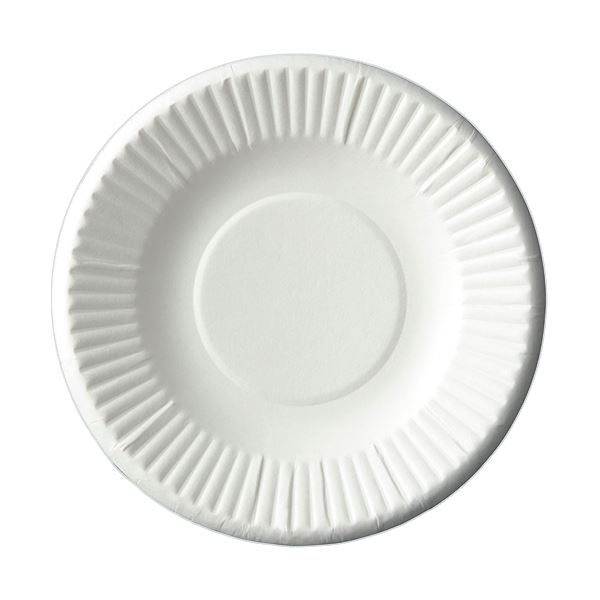 （まとめ）ペーパーウェア ペーパープレート 9cmT-4S 1パック（100枚）[x10セット]