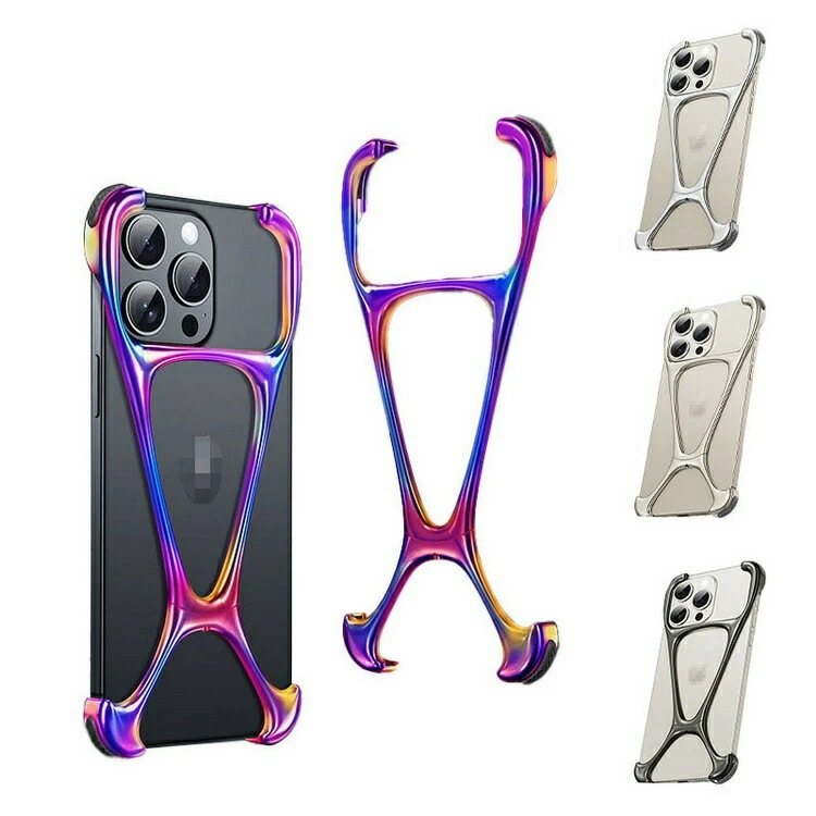 iPhone16 ケース アルミ バンパー かっこいい アルミサイドバンパー アルミバンパー コーナーバンパー 角 保護 レンズカバー レンズ保護カバー かっこいい iPhone 16 Plus/1 5,106円