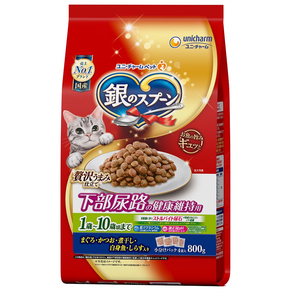 キャットフード　贅沢うまみ仕立て　下部尿路の健康維持用　１歳ー１０歳頃まで　まぐろ・かつお・煮干し・白身魚・しらす入り　８００ｇX８　ＣＲＣ35―15―88―20―00