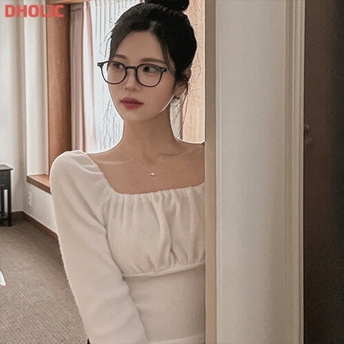 2WAYネックギャザーフリースTシャツ