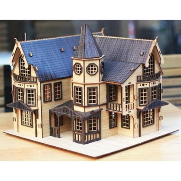 RG3700513D 木の立体パズル Fantasy Mansion Black