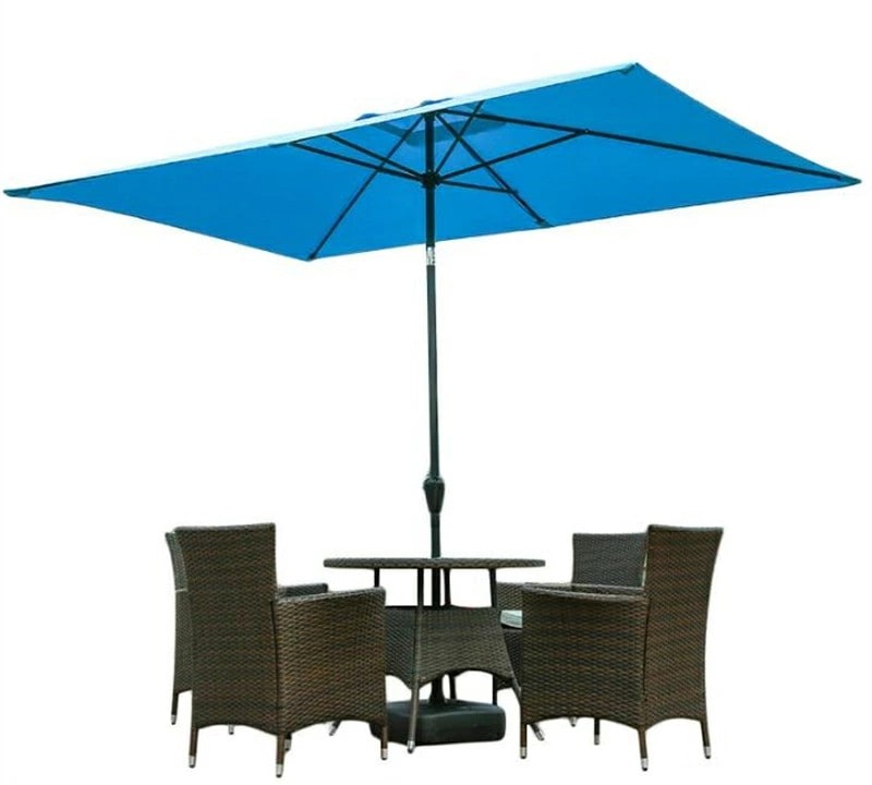 超目玉新品 ガーデンアンブレラパラソル 2x3m長方形傾斜パラソルクランクハンドル調整可能な傾斜メカニズム屋外パティオビーチサンシェード