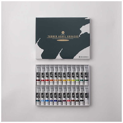他サイト： ターナー色彩　24色セット (11ml) アクリルガッシュ　AG24Cの商品画像