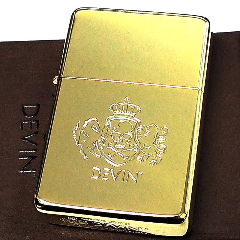 オイルライター DEVIN フリント式 ロゴ デヴィン ゴールド インサイドユニット 金 日本製 金タンク おしゃれ かっこいい メンズ ギフト プレゼント
