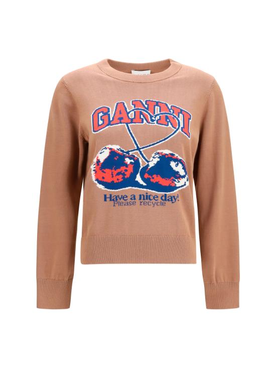 GANNI Women Sweater A1150014 118 Camel