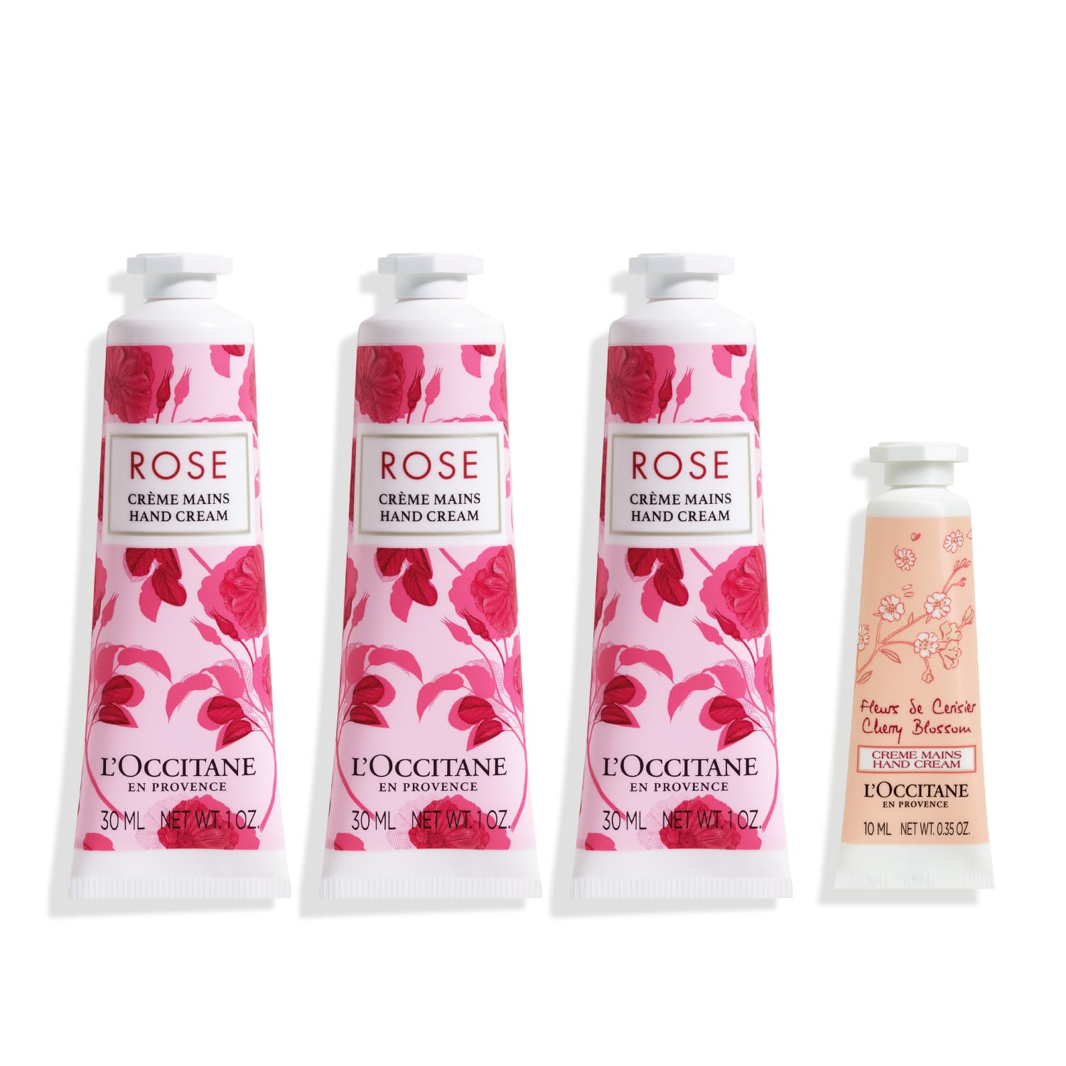 【福袋】ローズハンドクリームアソートセット ローズハンドクリーム30ml×3本にチェリーブロッサムハンドクリーム10ml(ミニサイズ)が入ったセット 男性 女性 人気 ホワイトデー 卒業 新生活 餞別