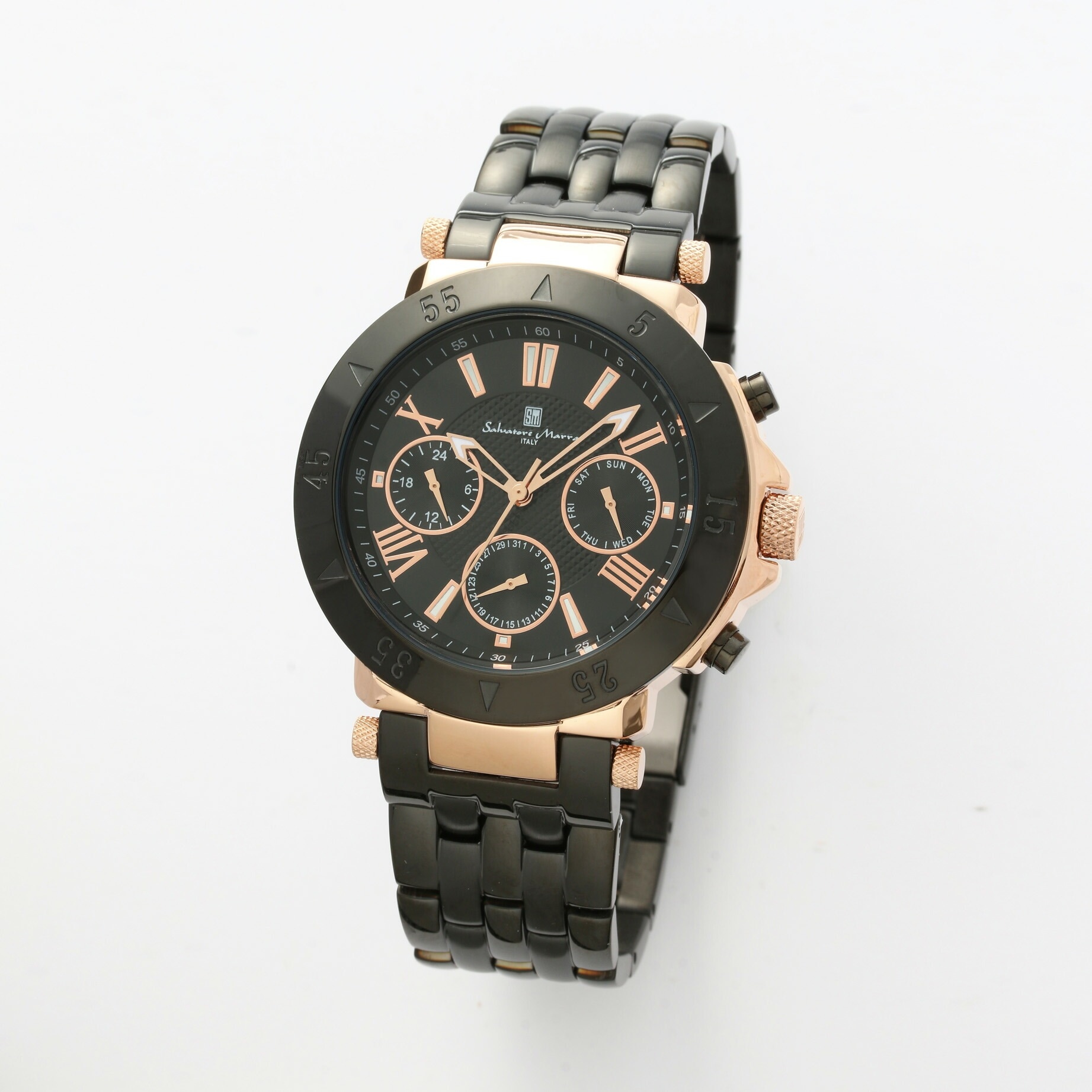 Salvatore Marra サルバトーレマーラ腕時計　マルチカレンダー　SM22108-PGBK