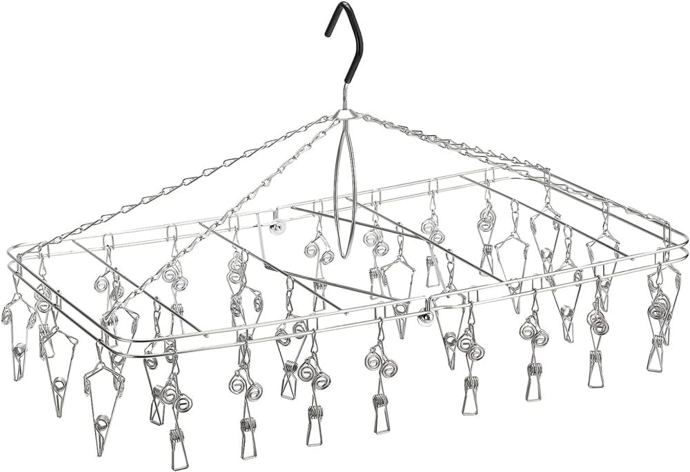やさしいピンチ 洗濯ハンガー 30ピンチ ピンチハンガー 折りたたみ式 ステンレスハンガー SDL 00560-3
