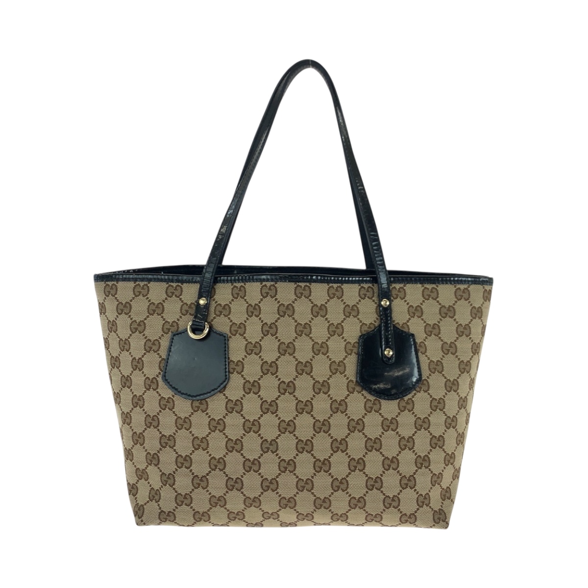 ベージュ ブラック ゴールド金具 GGキャンバス/パテントレザー 211976 トートバッグ ショルダーバッグ レディース 503760