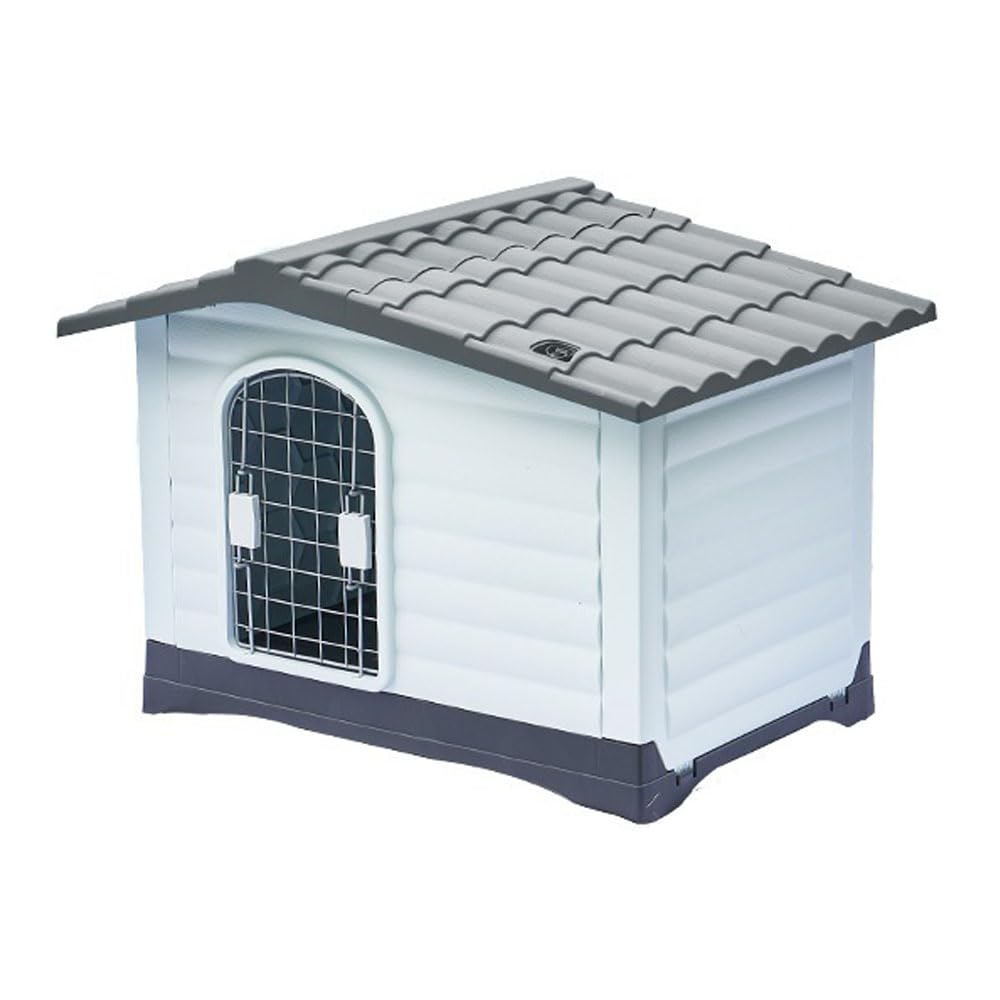 犬小屋 ペットハウス 犬舎 キャットハウス 中型犬用 大型犬用 ドア付き プラスチック製 ドッグハウス 耐重 オールシーズン 通気性 日焼け対策 防風 防寒 雨除け 水洗い おしゃれ 屋外キャビンシェ 13,668円