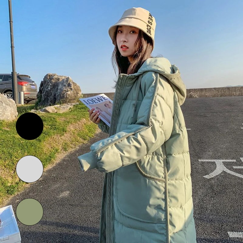 MF17 韓国 大人気 厚くて暖かい ダウンコート 大きいサイズ ダウンジャケット ロングコート 韓国 コート レディース服 コットン レディース 韓国ファッション