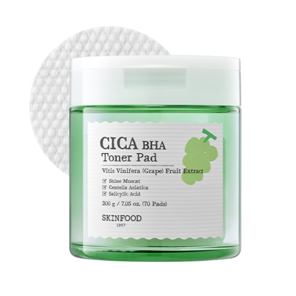 SkinFood Shine Muscat Cica BHA Toner Pad 200g 70pads