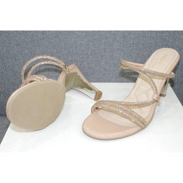 女性ミュールスリッパヒールサンダル - 112324015_SC