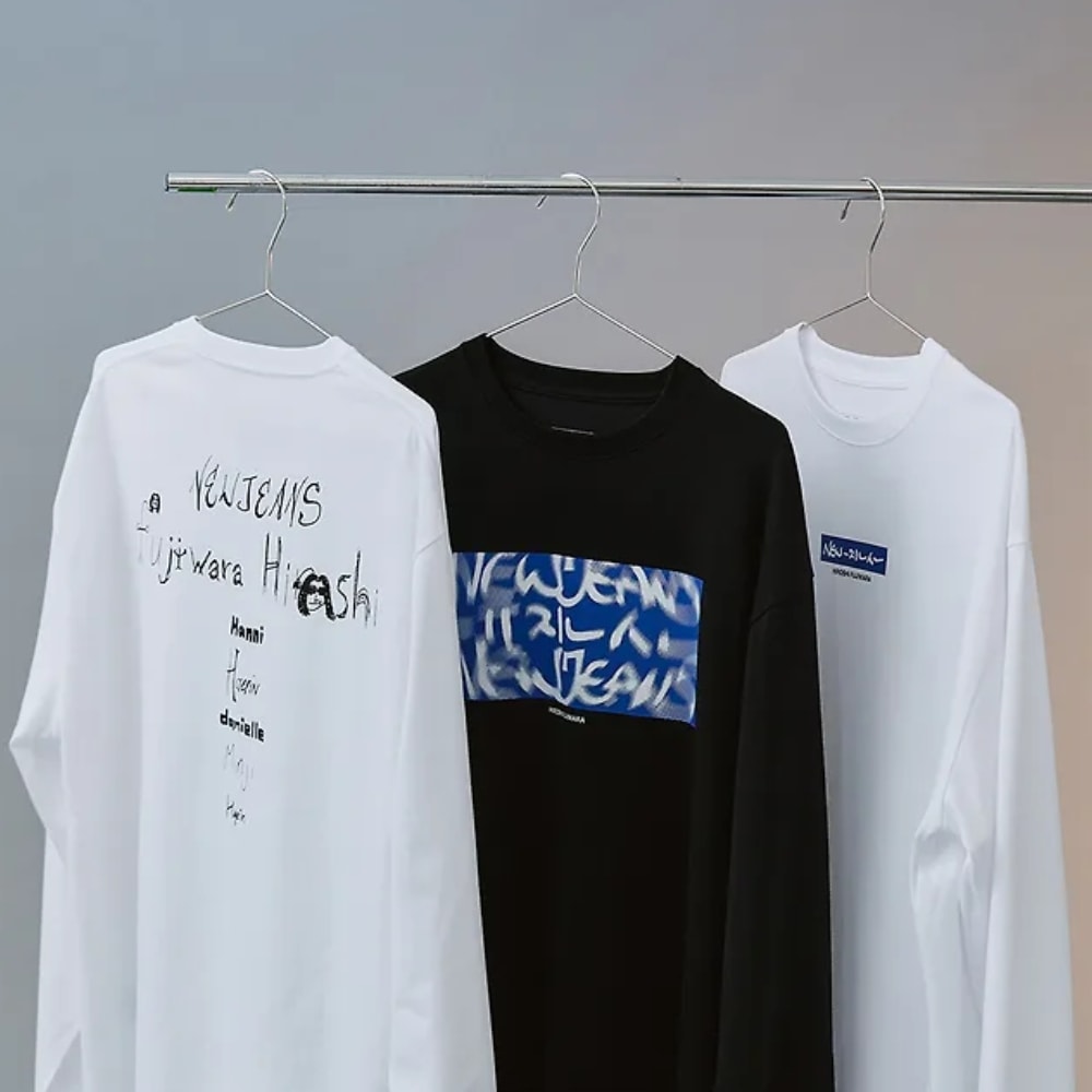 [公式] LINE FRIENDS x NewJeans NewJeans X Hiroshi Fujiwara Coller Long Sleeve T-SHIRT