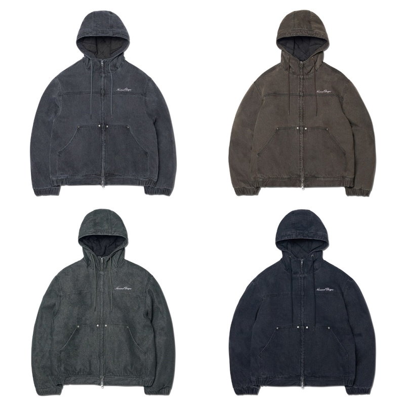 【NOMANUAL】 W.D HOODED ZIP-UP JACKET : 4COLORS
