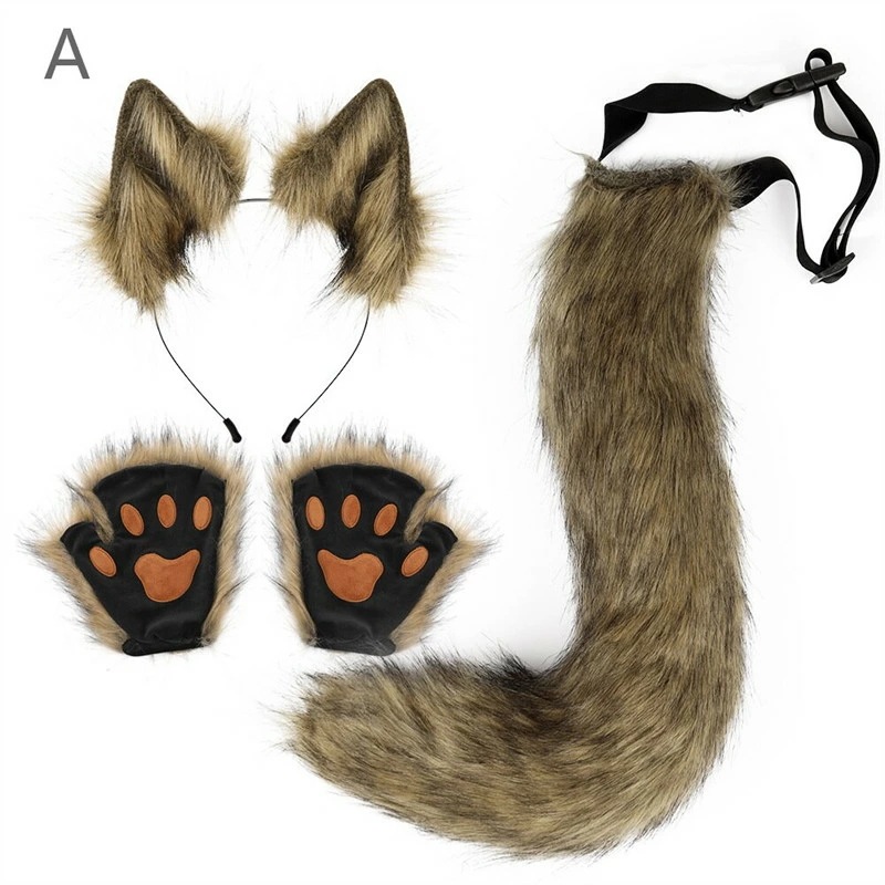 【76】超低.価.格!ハロウイン アクセサリー 道具 猫 狐 猫耳 カチューシャアクセサリー 手リング　猫爪　尻尾　カチューシャ　頭飾り fxy2272