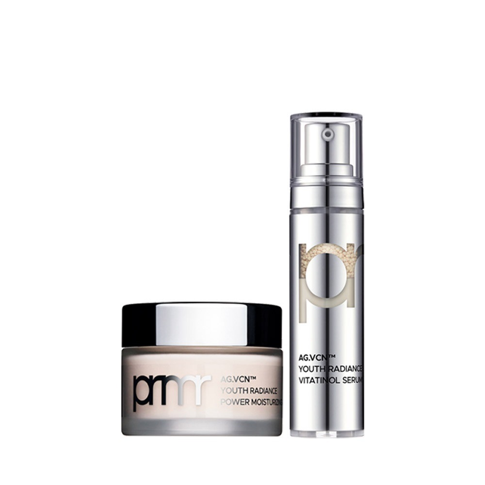AG VCNユースラジアンスパワーモイスチャライジングクリーム50ml +ユースラジアンズビタチノールセラム15g 1ea 2種セット