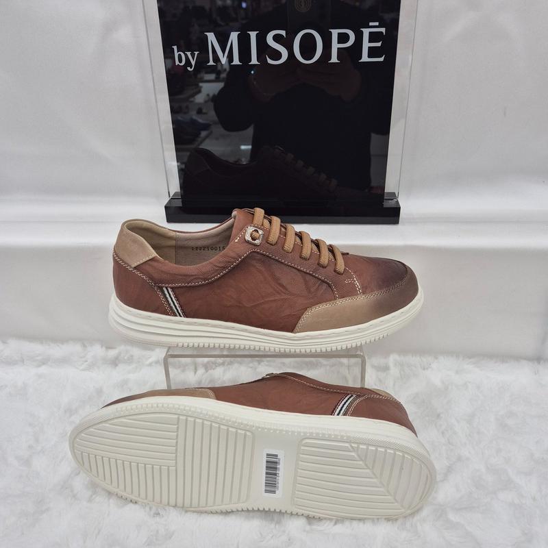 By 男性モダン軽量バンドスニーカー 122HT210FF015 CAMEL 2 JJ