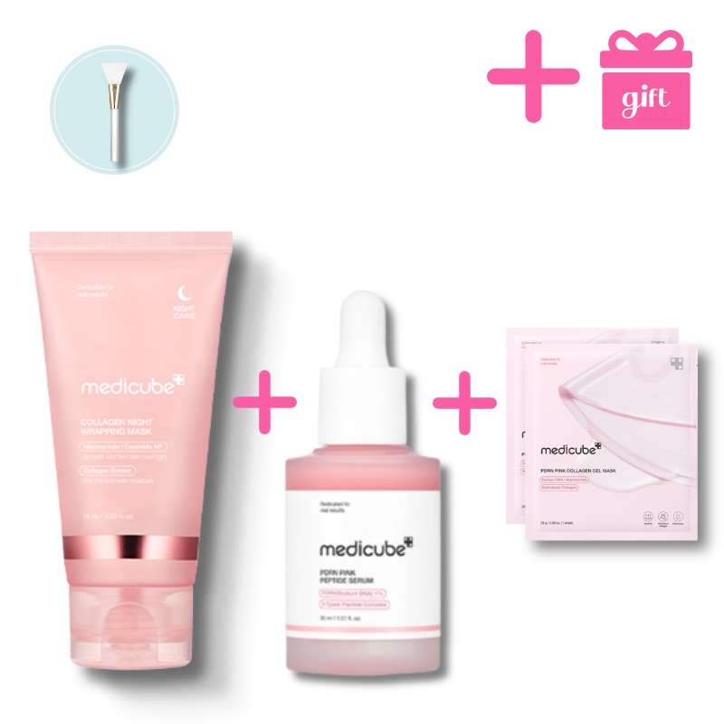 【GIFT】人気企画【大容量】コラーゲンナイトラッピングマスク 75ml + PDRN ピンク アンプル 30ml +PDRN パック X2枚/ スリーピング膜パック/ラップパック/クリーム/サーモン