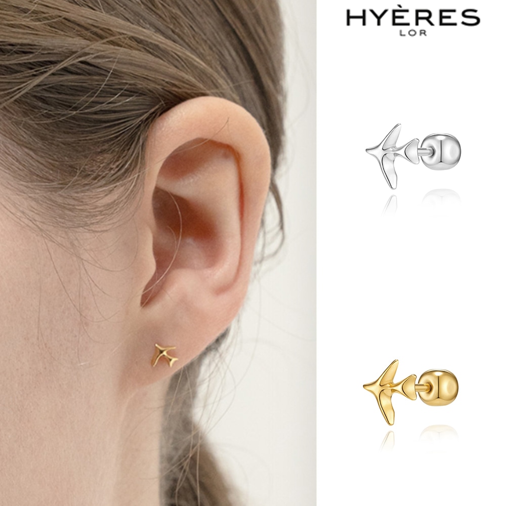 [HYERES LOR] Colombe dOr Silver Metal Piercing