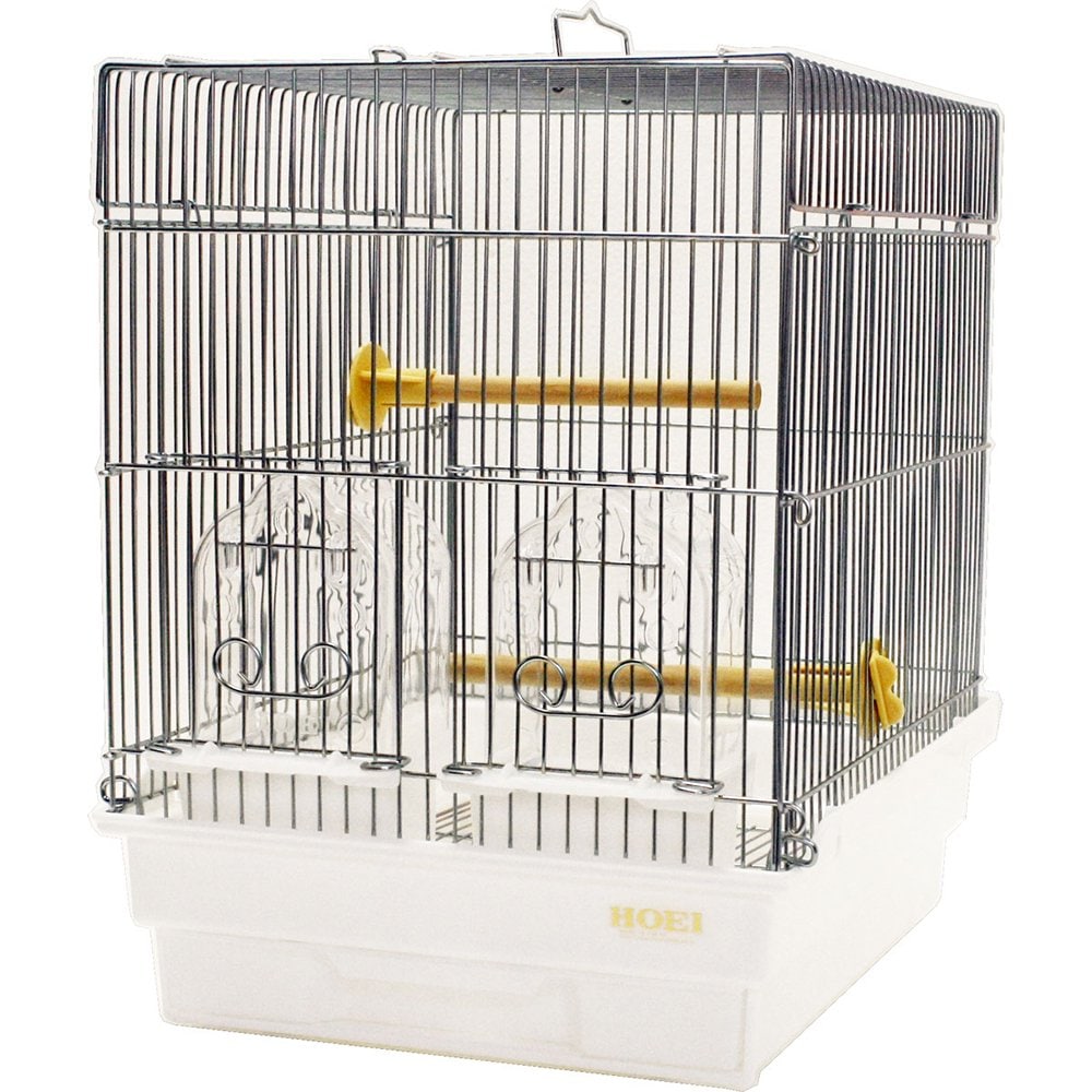 鳥かご　ＨＯＥＩ　２１デラックスＧ　ホワイト　（２９X３６．５X３９ｃｍ）　セキセイ　小型インコ　フィンチ　ＣＲＣ55―15―10―10―00