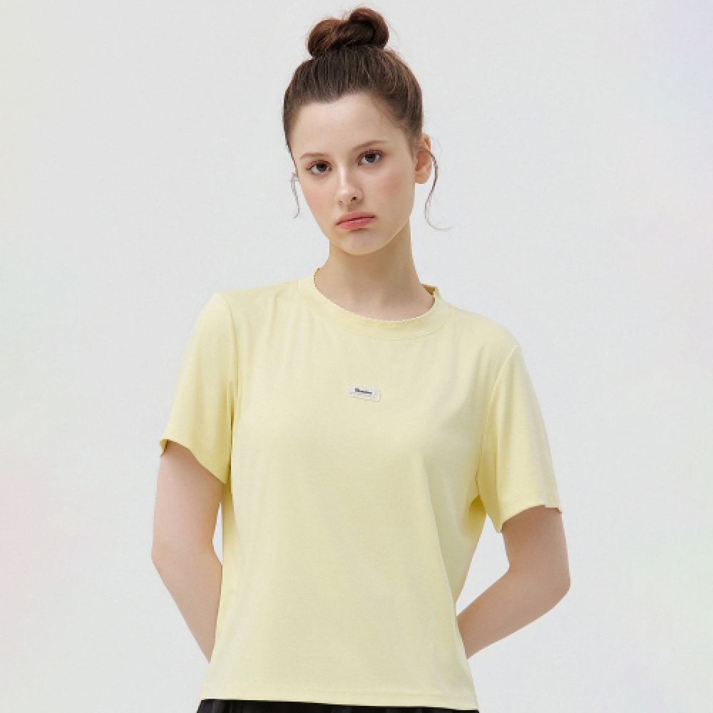 MARTINE GOLF ブラッシュスカラップネック Tシャツ_イエロー
