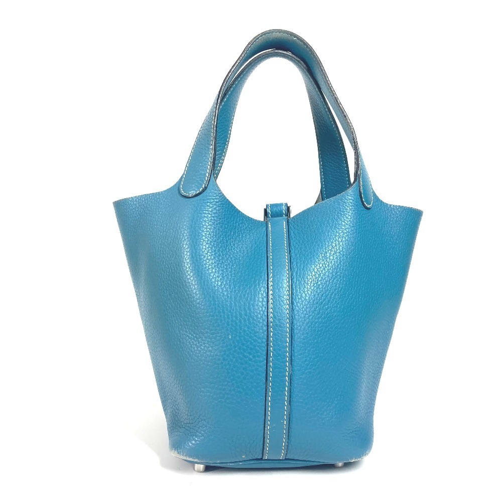 ハンドバッグ ピコタンロックPM ピコタンロック PM ピコタン カバン バッグ トートバッグ トリヨンクレマンス ブルージーン ブルー 104,500円