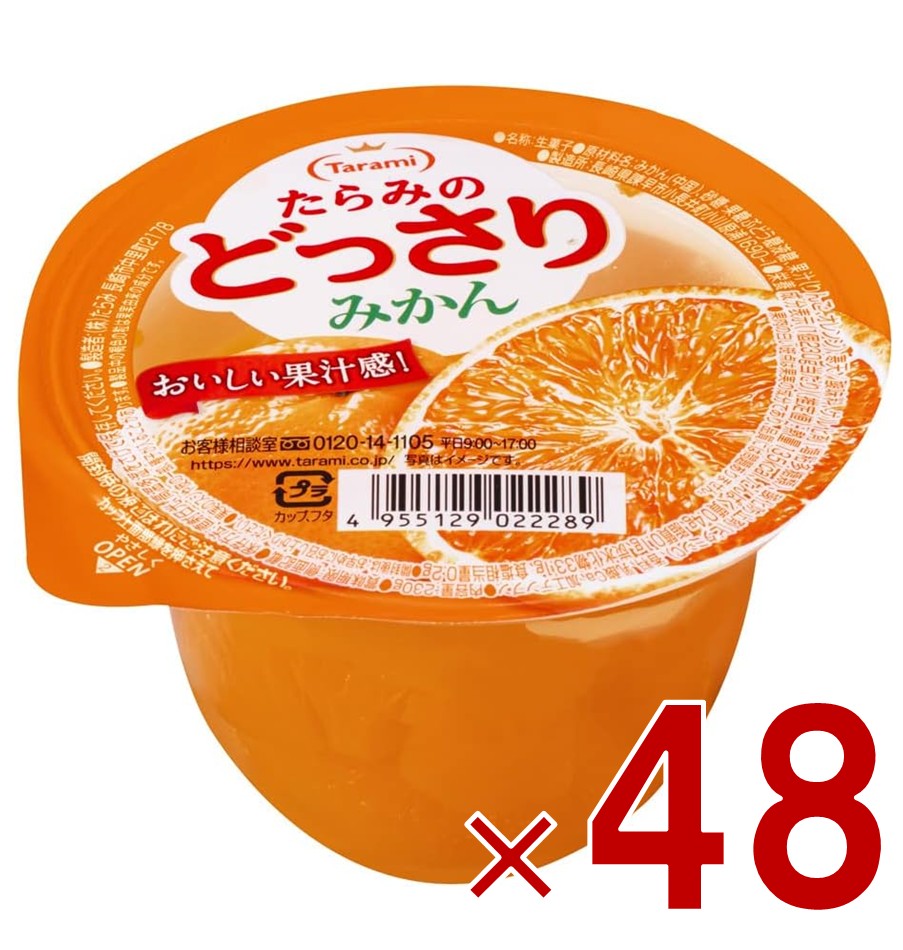 たらみ たらみのどっさり みかんゼリー 230g ゼリー オレンジ フルーツ お菓子 おやつ 48個