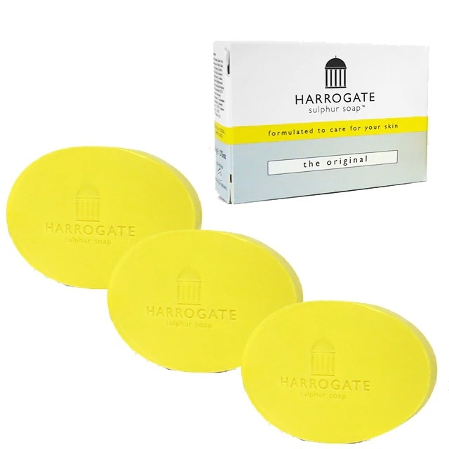 ハロゲート硫黄石鹸 オリジナル 50g 3個セット イングオンソープ Harrogate Sulphur Soap Original ニキビ 顔ダニ 湿疹 タイ 海外発送便：日時指定不可 国際郵便発送
