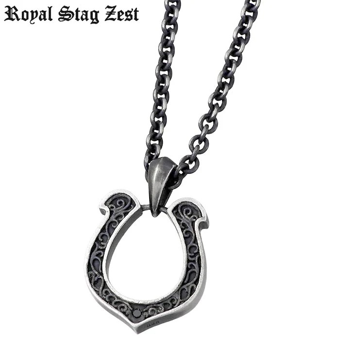 ロイヤルスタッグゼスト Royal Stag シルバー ネックレス ダイヤモンド ホースシュー 馬蹄