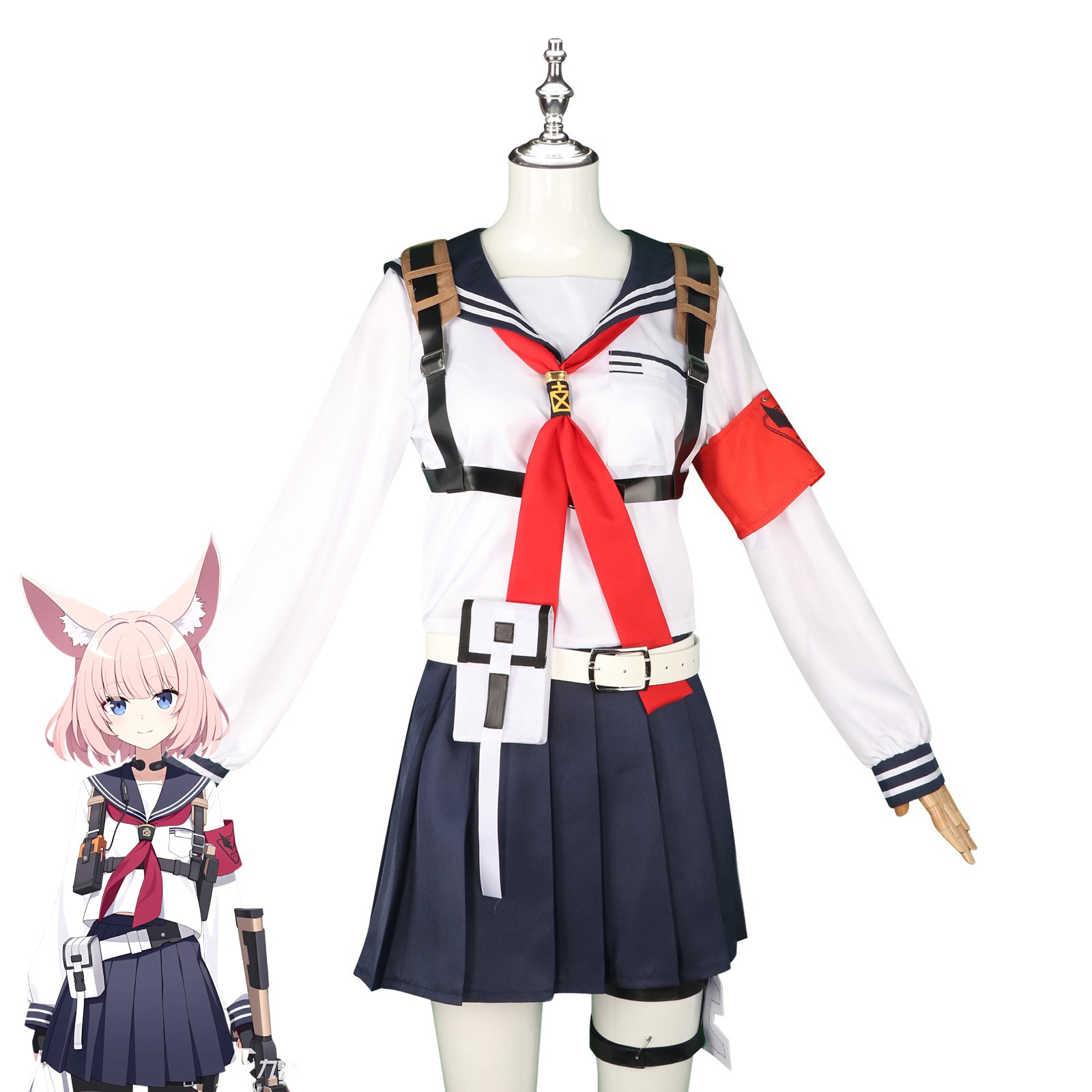 Azure Blue Archives Fox Squad Coswear Nicole Fox Sweet Cosplay Animation Dress Up Performance Set