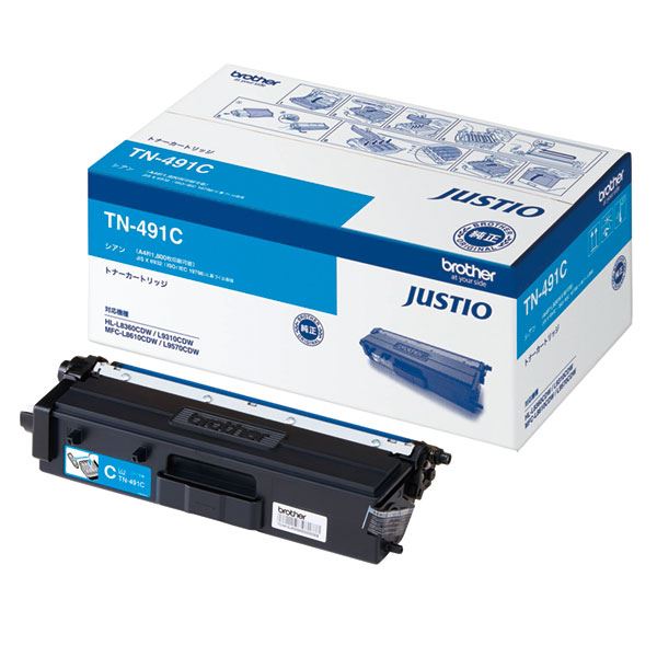 (純正品)BROTHER ブラザー トナーカートリッジ(TN-491C シアン)